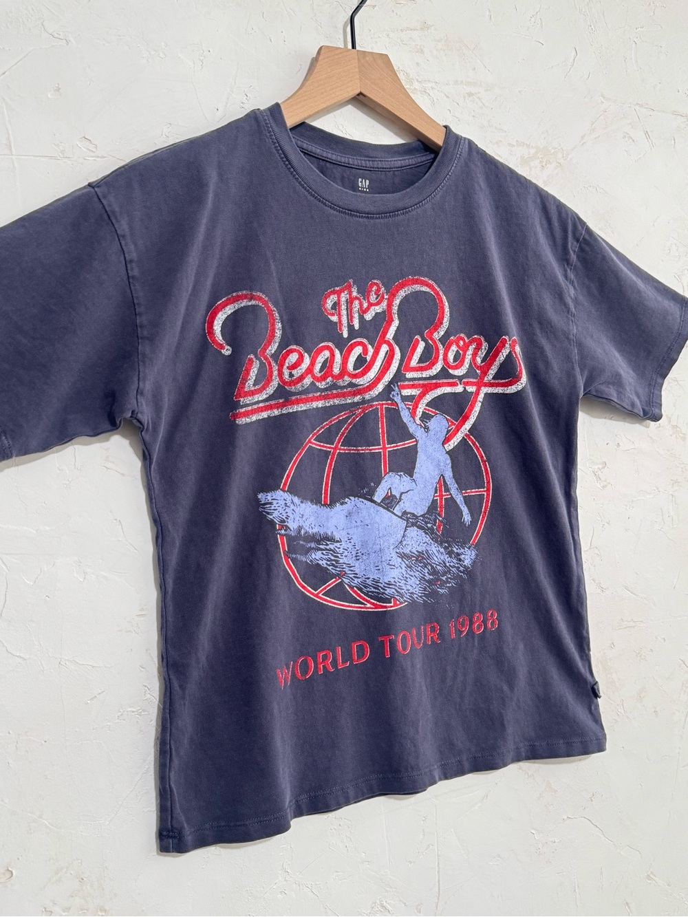 GAP Kids The Beach Boys World Tour 1988 Graphic Tee L 10 Faded